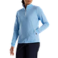 Poleron Mujer cierre 3/4 Half Zip Fleece Back Celeste  - Miniatura 2