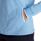 Poleron Mujer cierre 3/4 Half Zip Fleece Back Celeste  - Miniatura 4