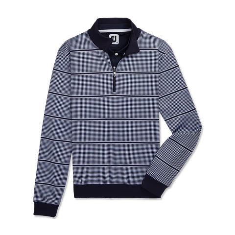 Poleron Mujer cierre 3/4 Half Zip Houndstooh