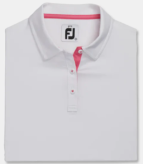 Polera manga corta  Footjoy Niña Blanca
