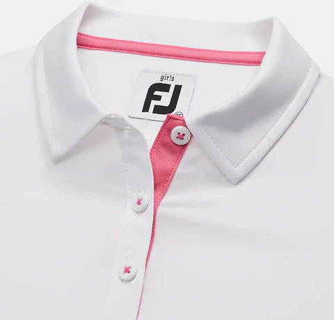 Polera manga corta  Footjoy Niña Blanca