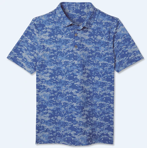 Polera Footjoy Niño Camo Azul 