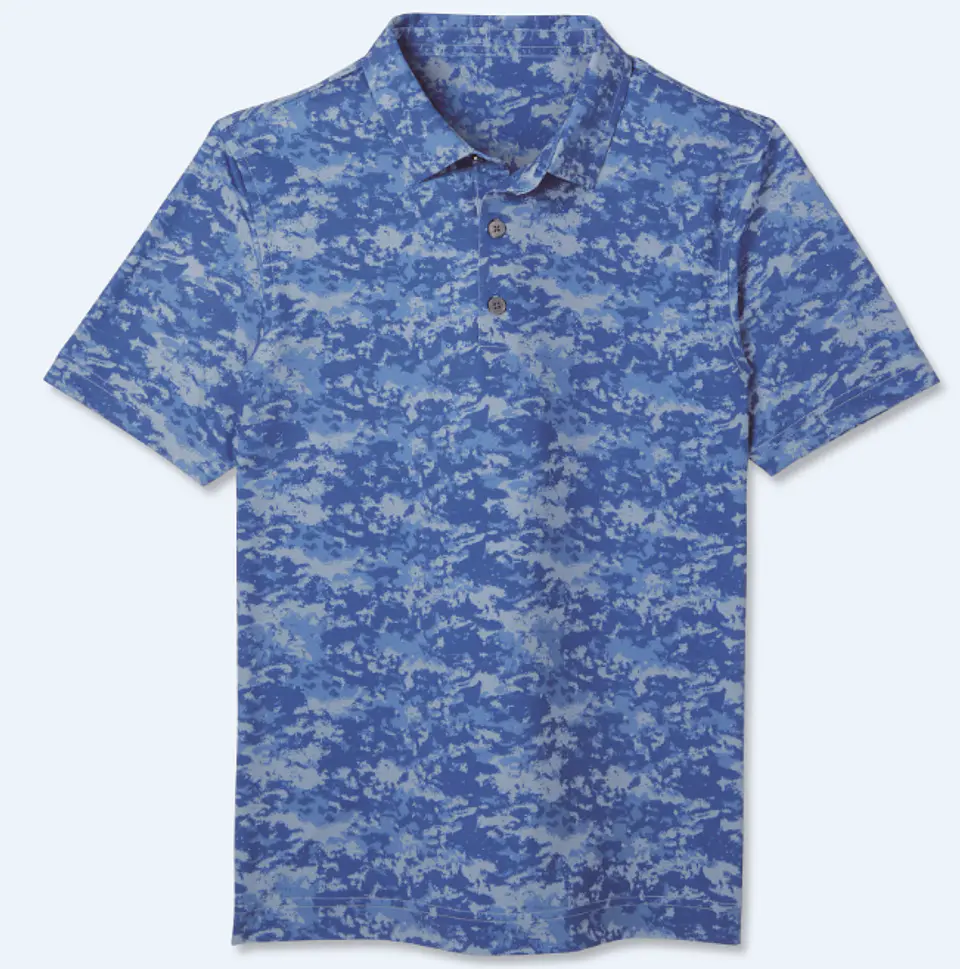 Polera Footjoy Niño Camo Azul  1
