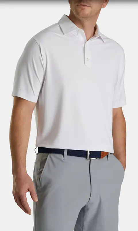 Polera Footjoy lisa Blanca 