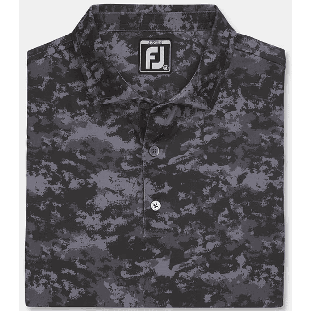 Polera Footjoy Manga corta camo negro 