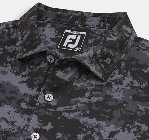 Polera Footjoy Junior camo negro 