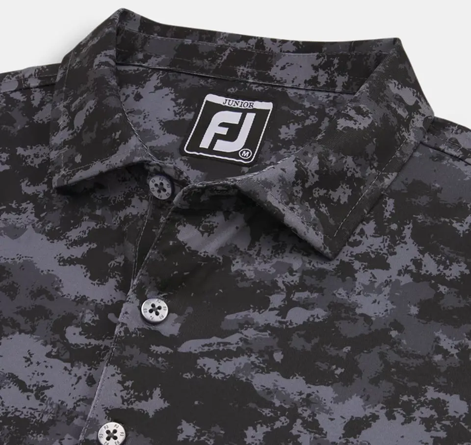 Polera Footjoy Junior camo negro  2