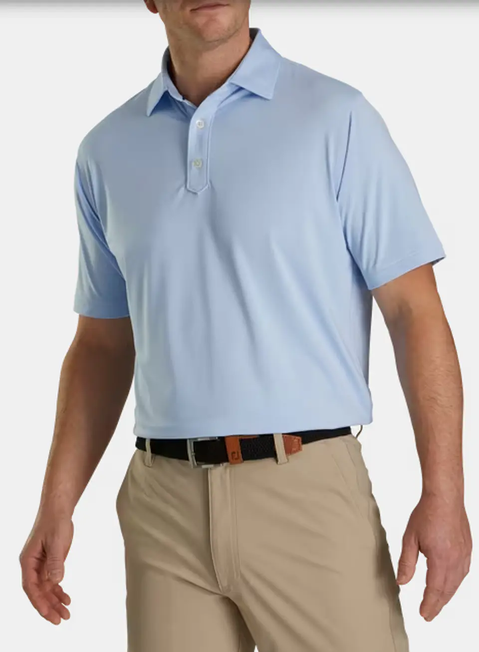 Polera Footjoy hombre lisa sky  2