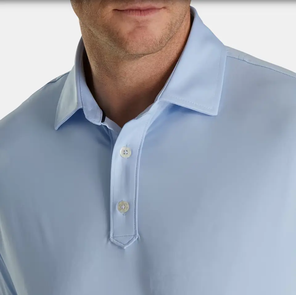 Polera Footjoy hombre lisa sky  4
