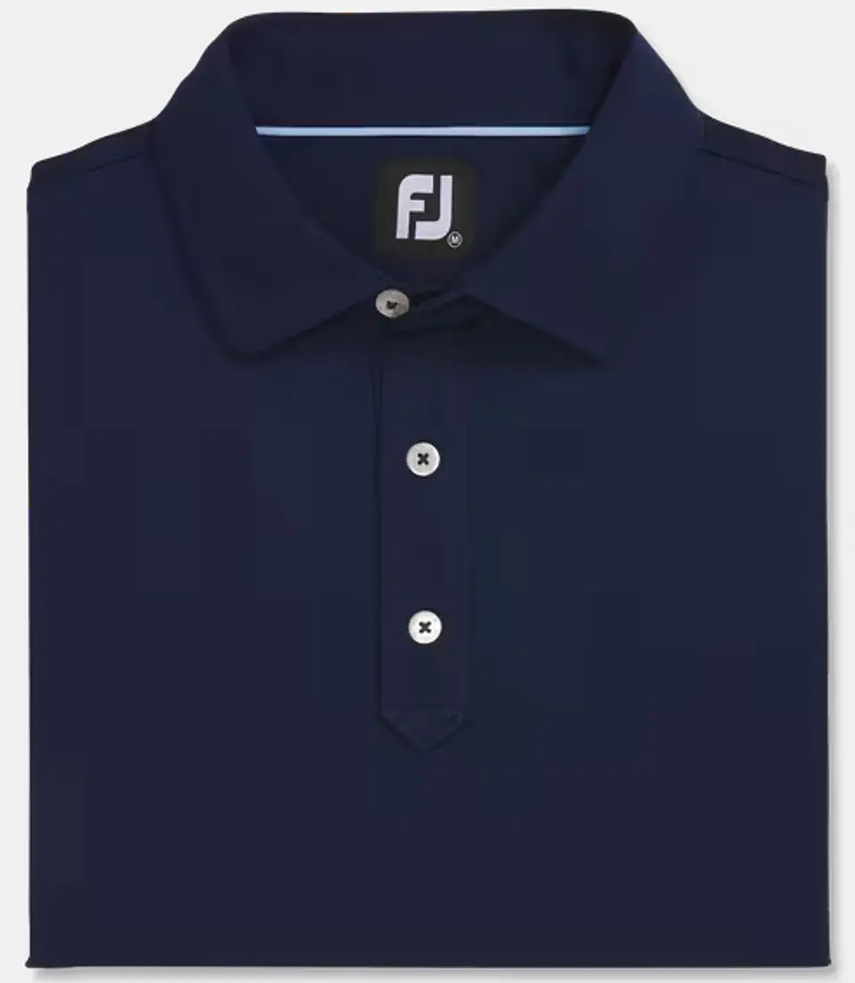 Polera Footjoy hombre lisa azul  1