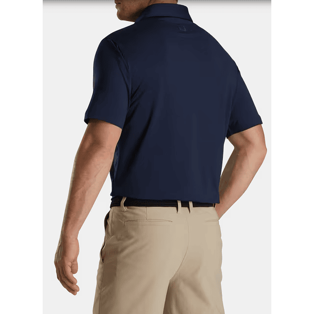 Polera Footjoy hombre lisa azul 