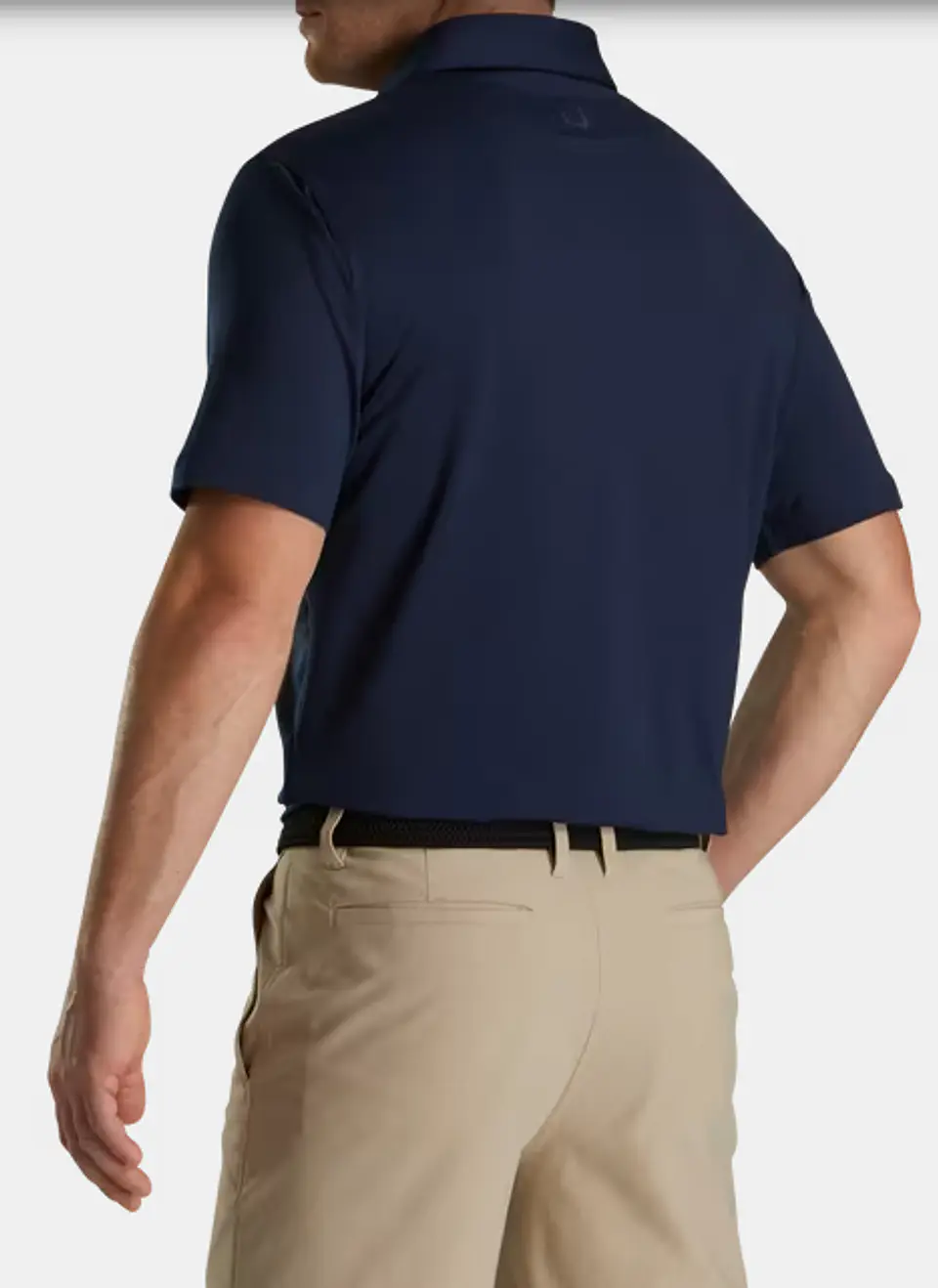 Polera Footjoy hombre lisa azul  3