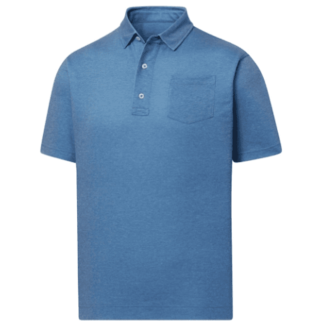 Polera Footjoy Algodón Lisa Azul 