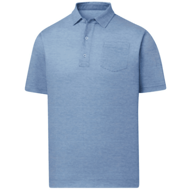 Polera Footjoy Algodón rayas Azul   