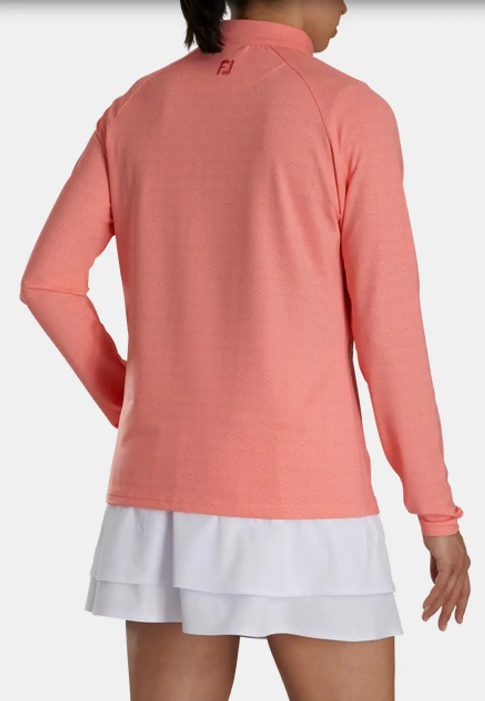 Poleron Footjoy Mujer con cierre 3/4 Durazno  3
