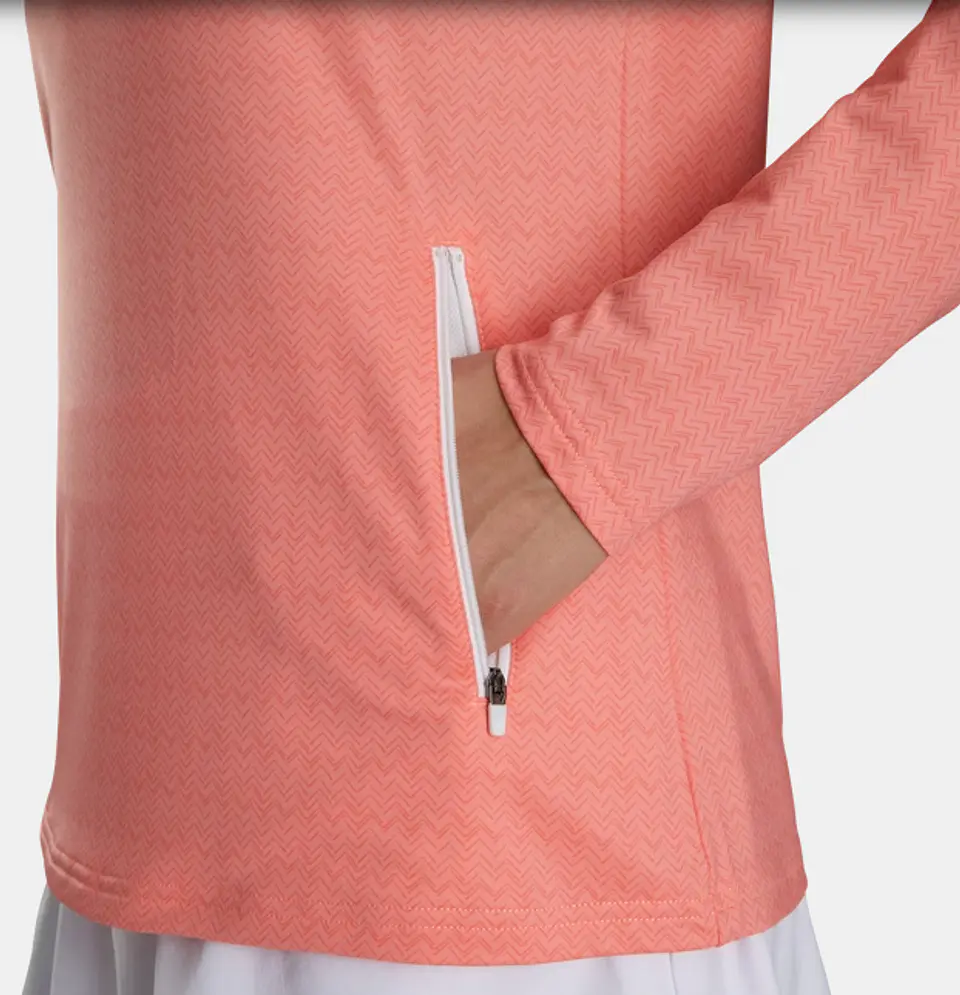 Poleron Footjoy Mujer con cierre 3/4 Durazno  4