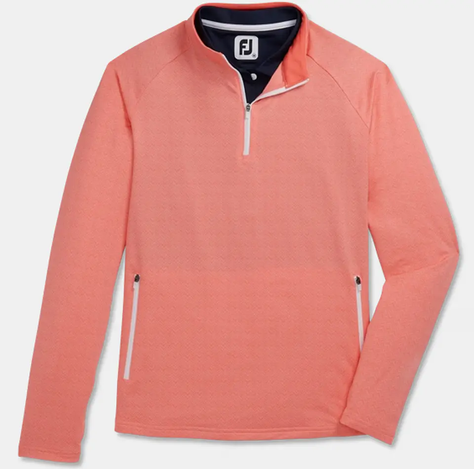Poleron Footjoy Mujer con cierre 3/4 Durazno  1