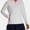 Poleron Footjoy Mujer con cierre 3/4 Blanco/Stone