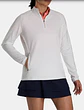 Poleron Footjoy Mujer con cierre 3/4 Blanco/Stone - Miniatura 2