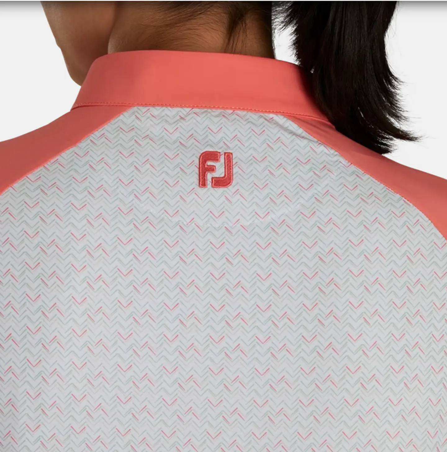 Poleron Footjoy Mujer proteccion solar de manga larga Durazno   4