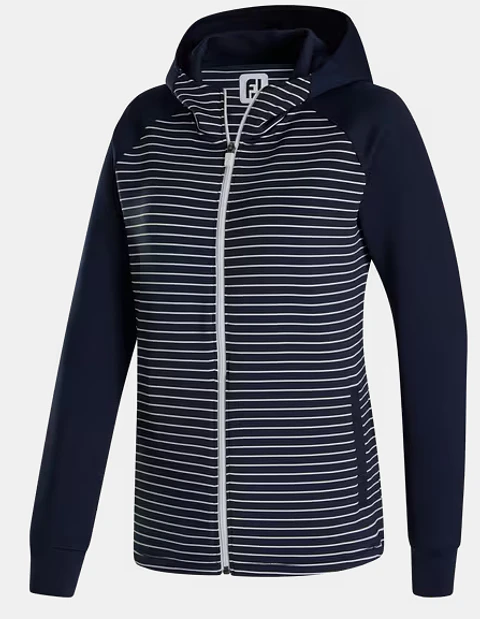Poleron Footjoy Mujer Cierre completo Azul/blanco 