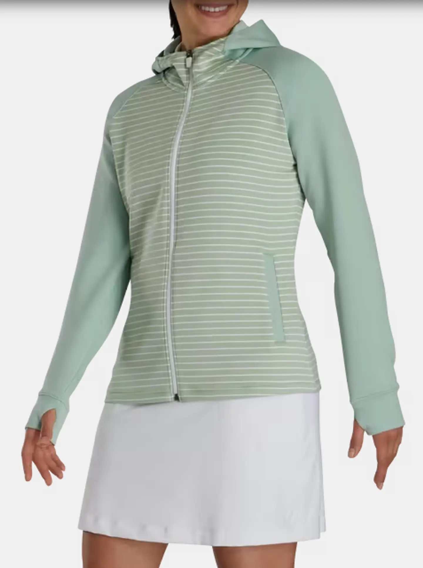 Poleron Footjoy Mujer Cierre completo Verde 2
