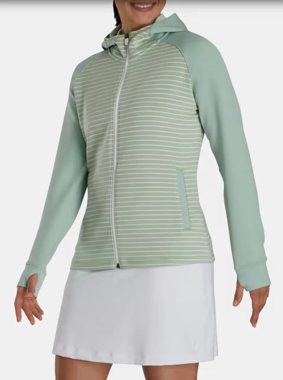 Poleron Footjoy Mujer Cierre completo Verde 2
