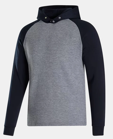 Poleron de Hombre con capucha Gris/Azul 