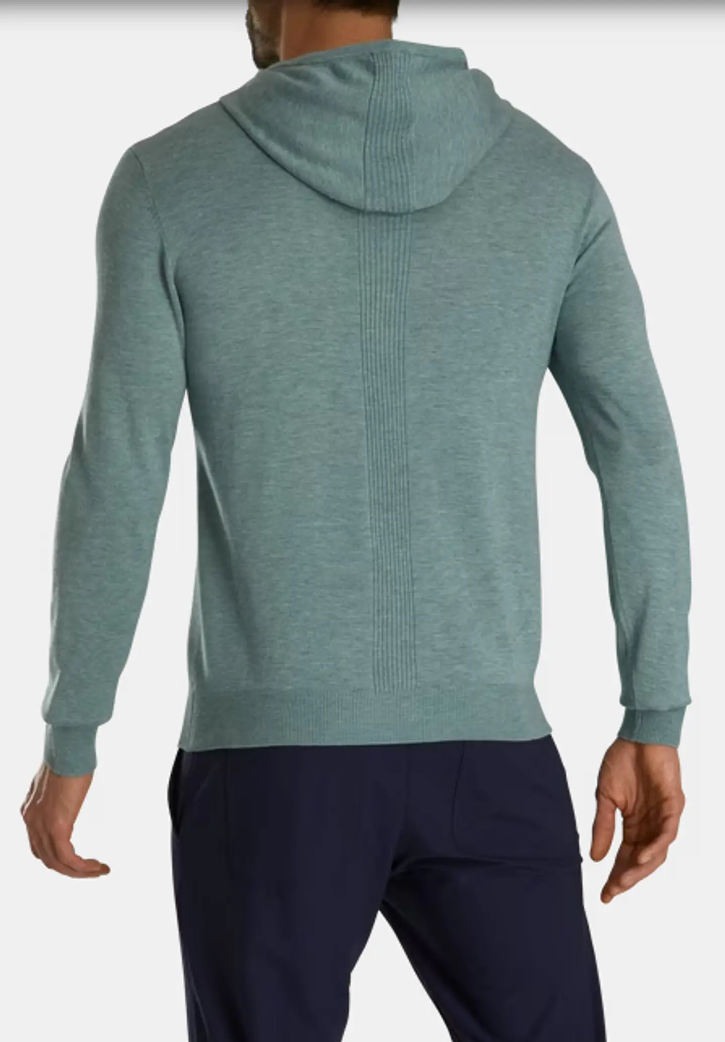 Sweater con capucha verde musgo  3