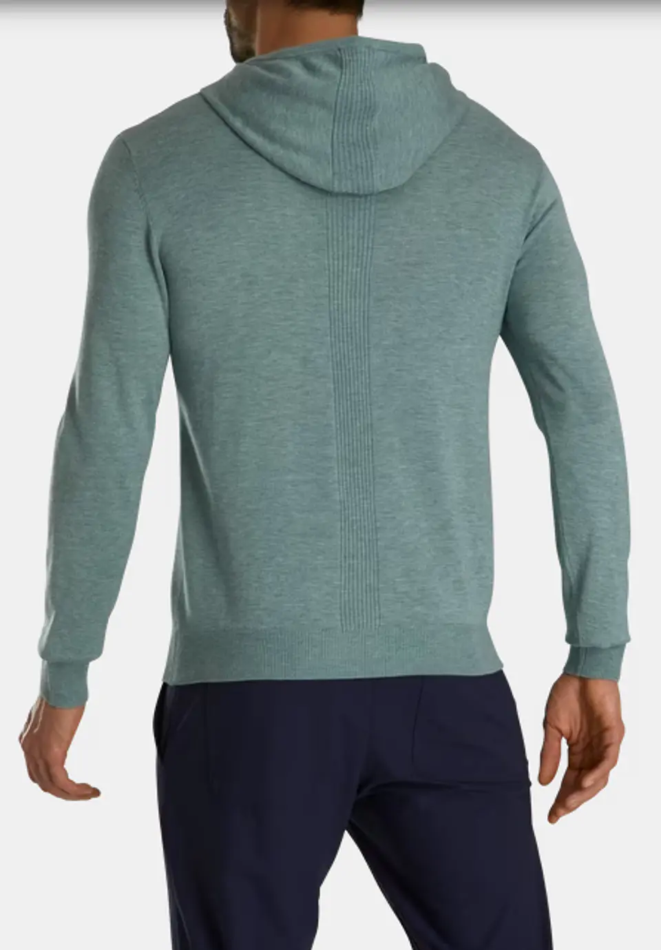 Sweater con capucha verde musgo  3