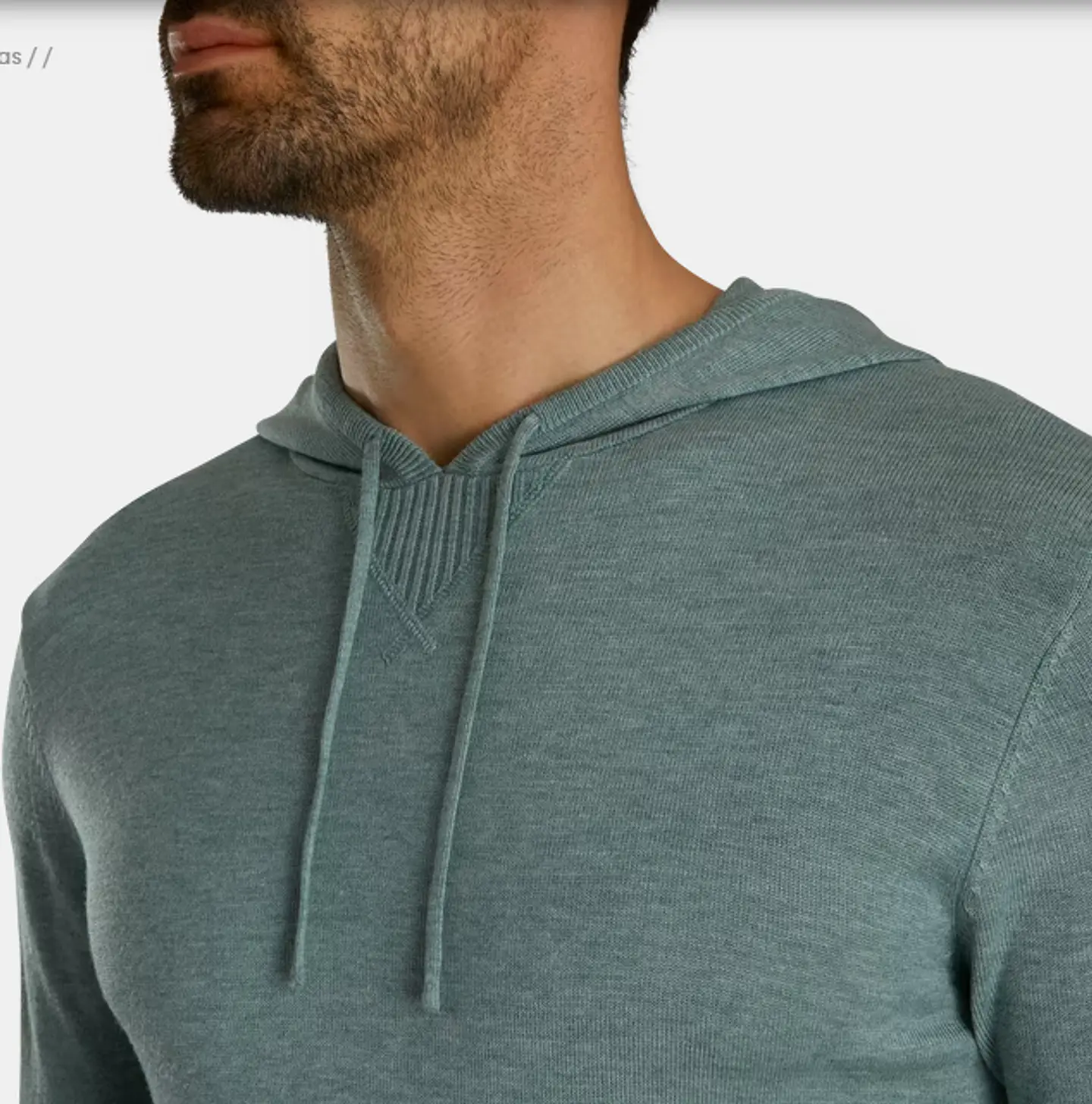 Sweater con capucha verde musgo  4