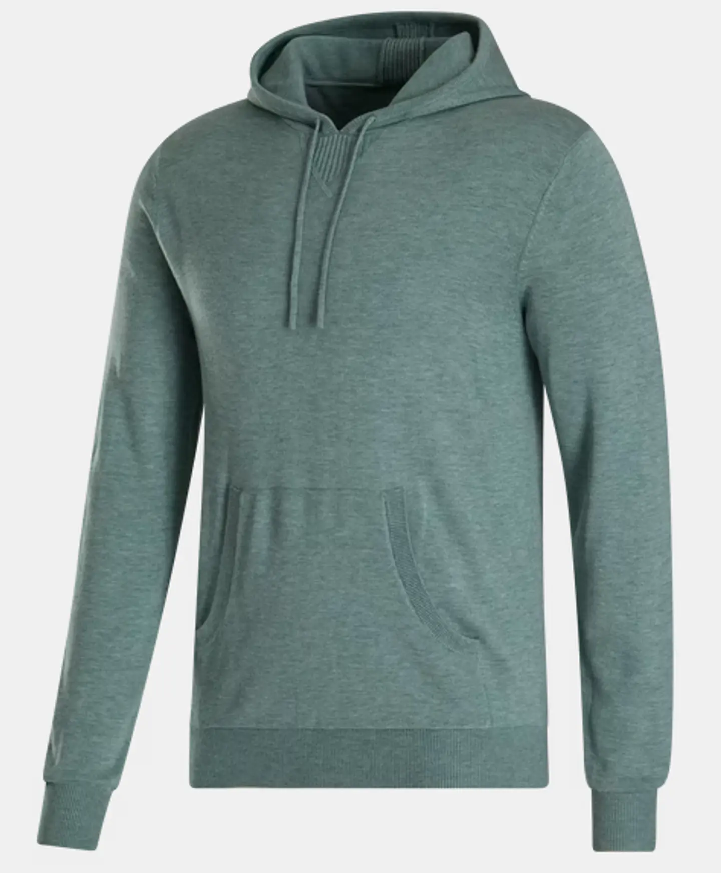 Sweater con capucha verde musgo  1