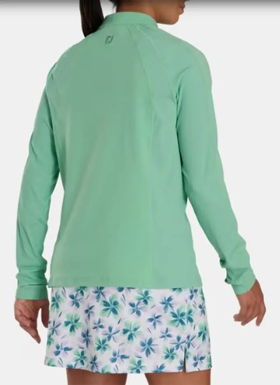 Poleron Footjoy Mujer Cierre 3/4 Menta 3