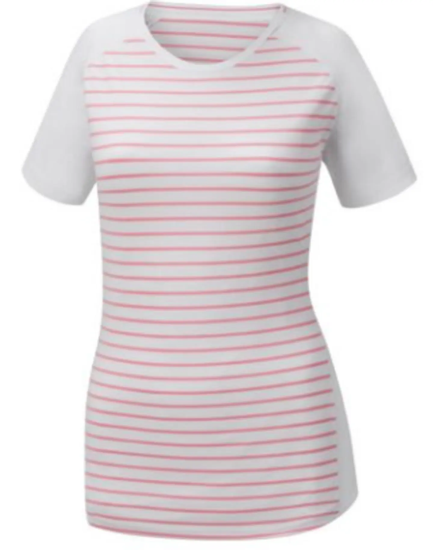 Polera Footjoy Mujer Striped  Rosado/Blanco 1