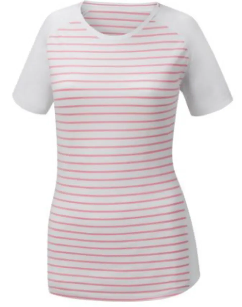 Polera Footjoy Mujer Striped  Rosado/Blanco 1