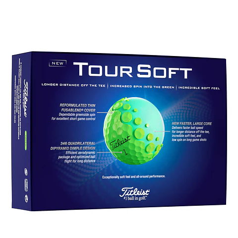 Docena de Pelota Titleist Tour Soft Verde