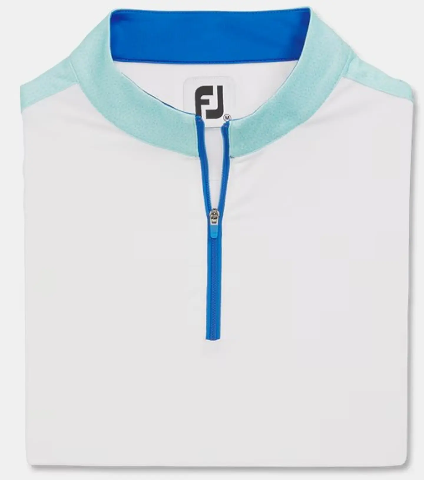 Polera Mujer Footjoy Blanca/Aguamarina 1