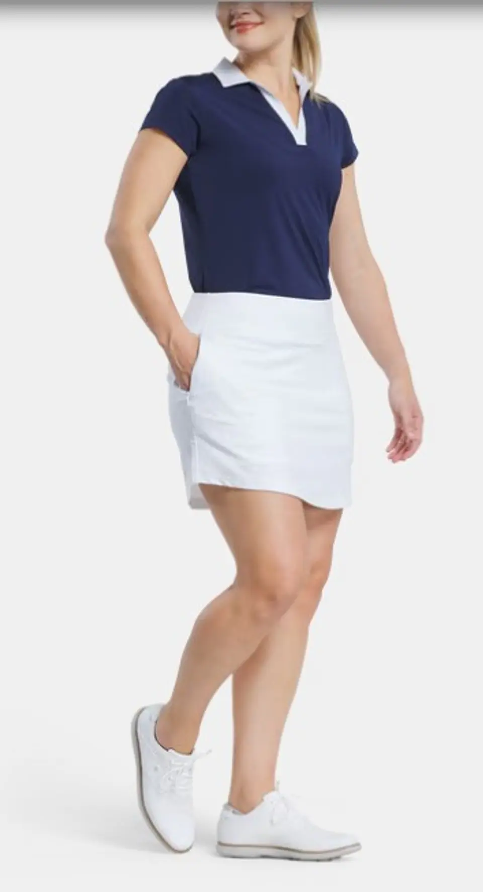 Falda Mujer Estampado Animal Blanco/Celeste 2