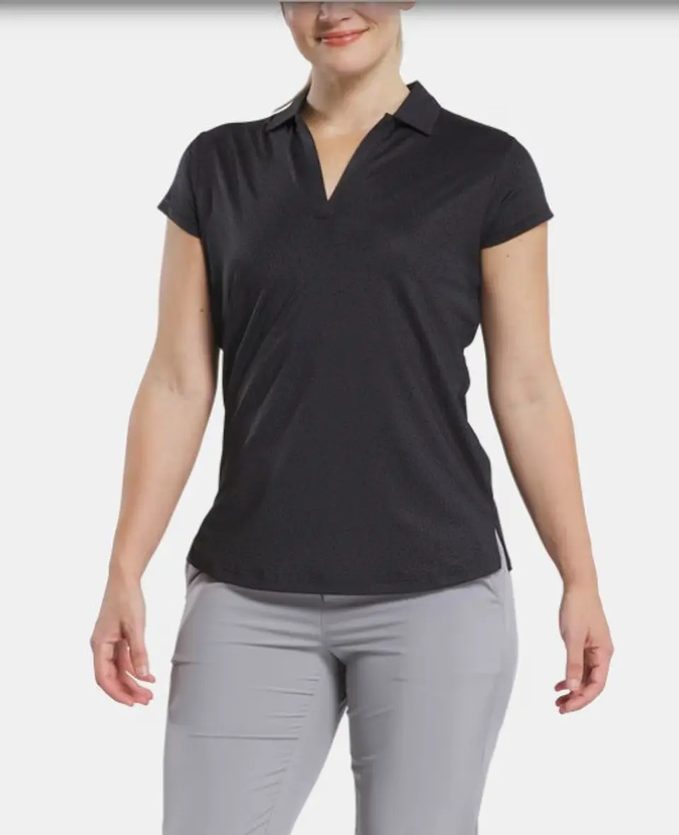 Polera Manga corta Mujer Negro 4