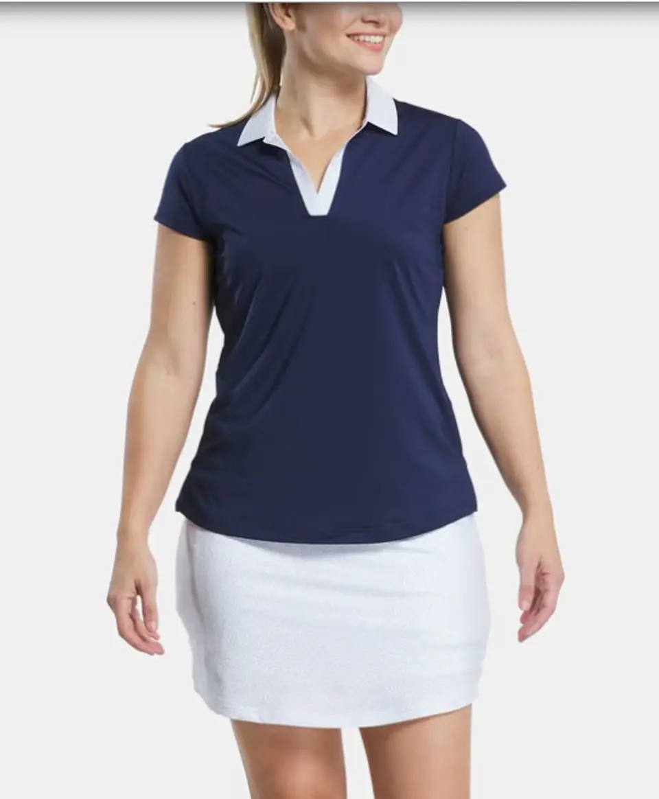 Polera Manga corta Mujer Azul Marino 4