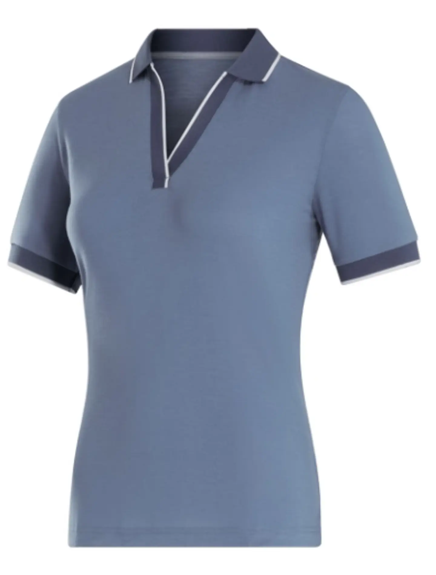 Polera Mujer Polo cuello en V  1