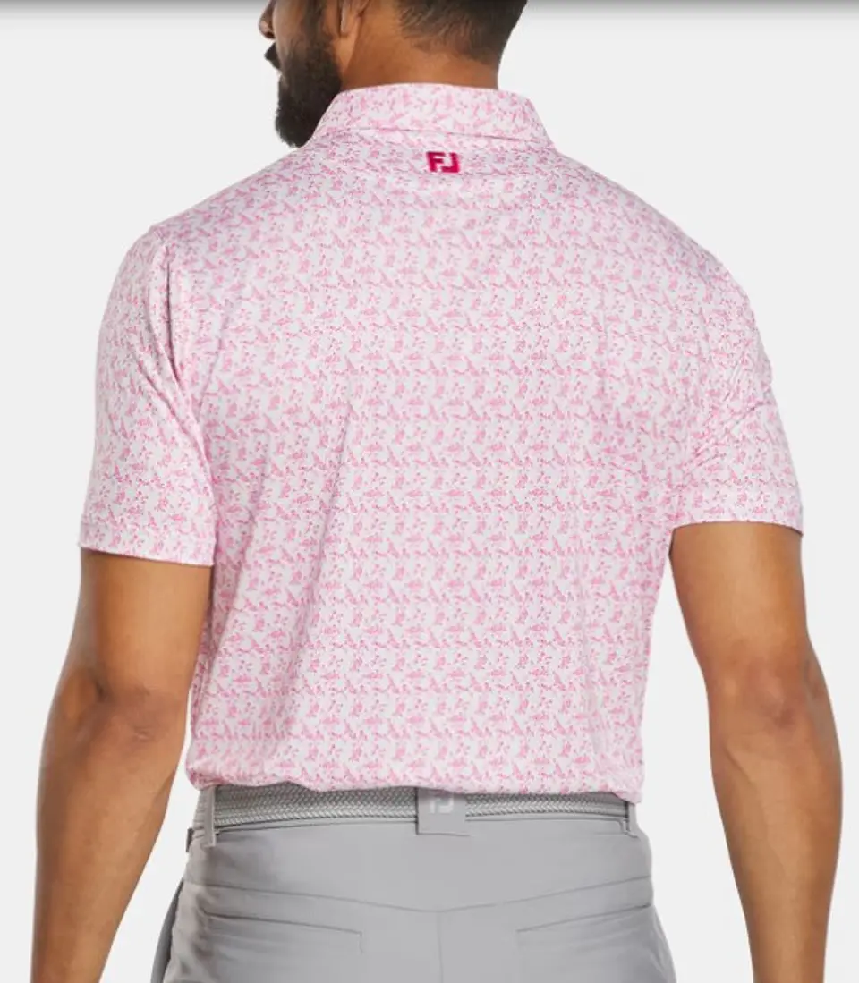 Polera Hilo de Escocia con estampado floral rosada 3