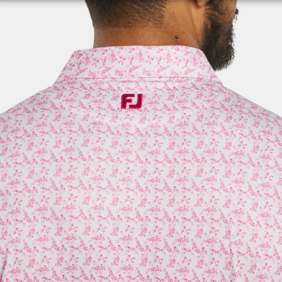 Polera Hilo de Escocia con estampado floral rosada 4