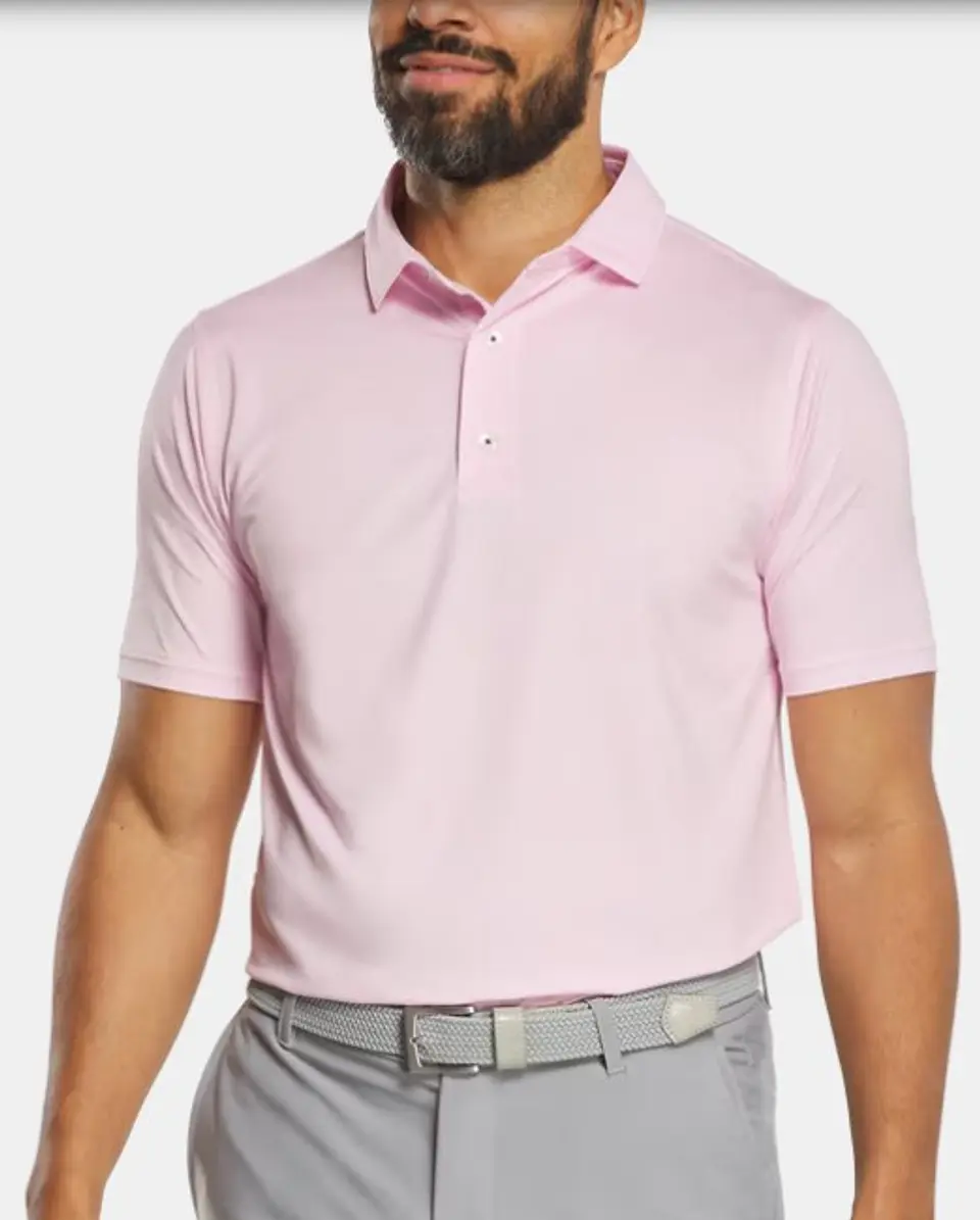Polera Lisa Blanca Hilos de Escocia rosada 2