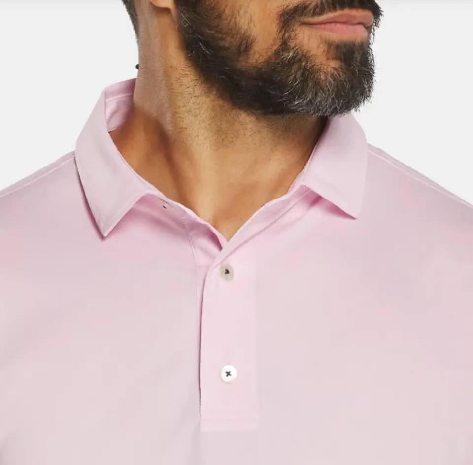 Polera Lisa Blanca Hilos de Escocia rosada 4