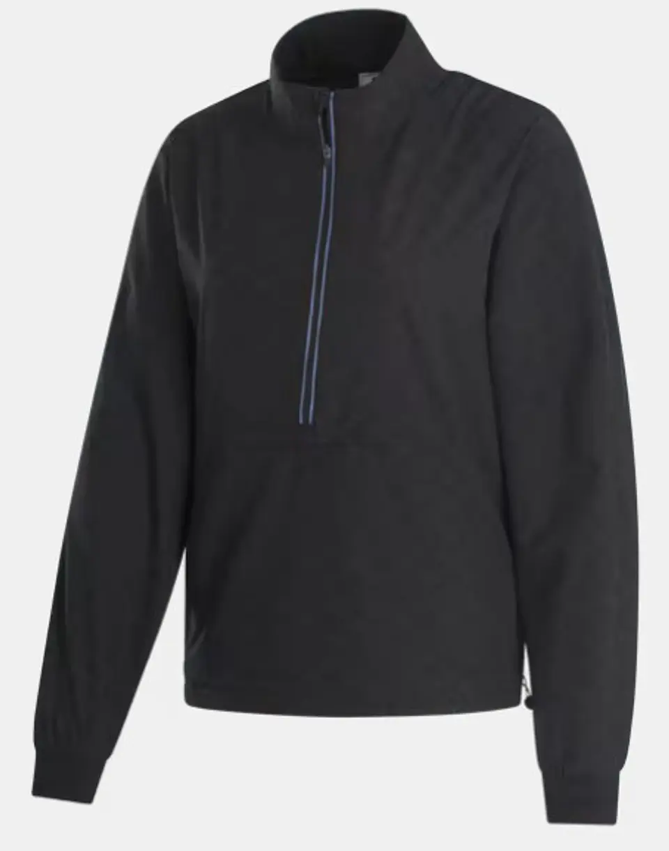 Cortaviento Con estampado cierre 3/4 negro 1