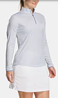 Polera Manga Larga factor UV piedra blanca/azul - Miniatura 2