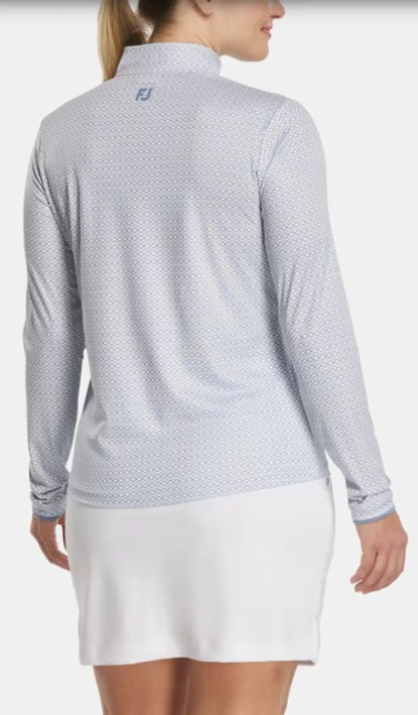 Polera Manga Larga factor UV piedra blanca/azul 3