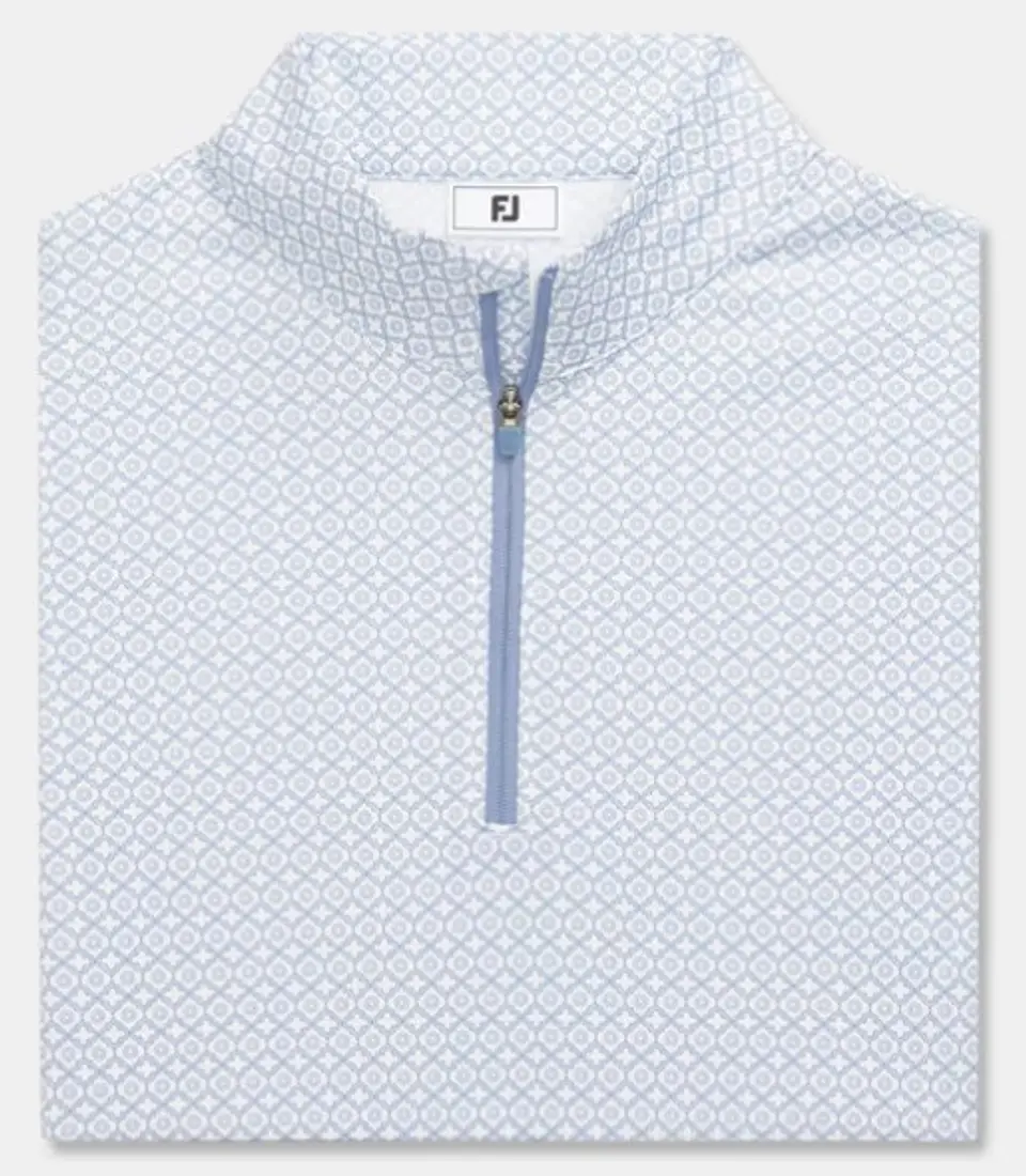 Polera Manga Larga factor UV piedra blanca/azul 1