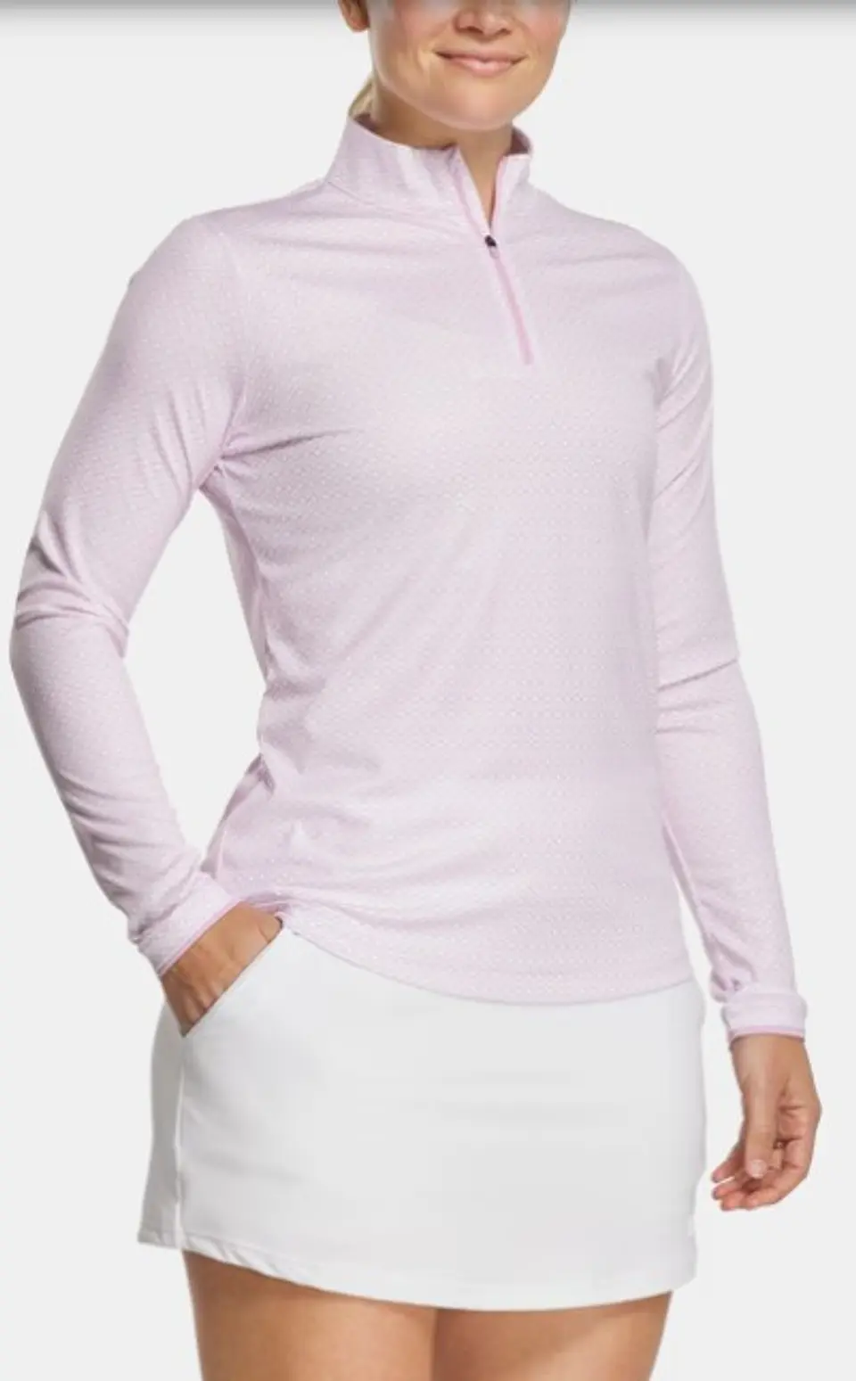 Polera Manga Larga factor UV piedra Blaco/orquidia 2